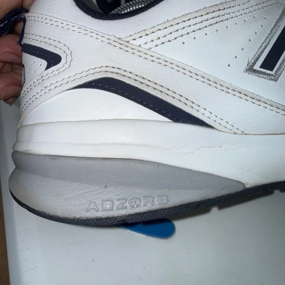 New Balance 608v5 Mens White Navy Leather Training Shoes MX608WN5 Size 10